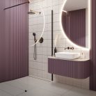 Falba süllyesztett csaptelep, Invena Moonlight zuhanyrendszer, fekete/rózsaarany BS-77-014-V