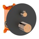 Falba süllyesztett csaptelep, Invena Moonlight zuhanyrendszer, fekete/rózsaarany BS-77-014-V