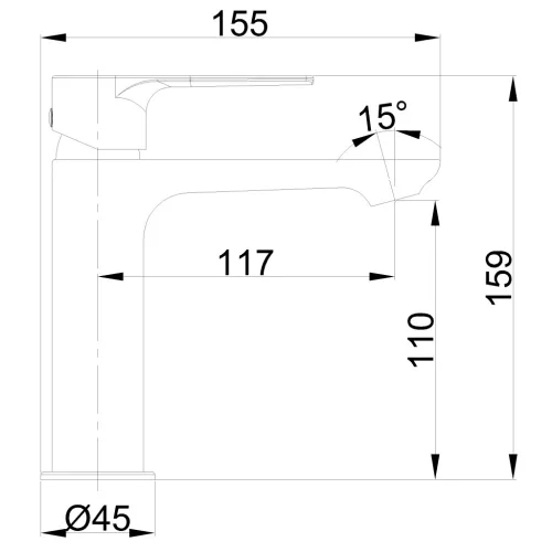 Mosdó csaptelep, Invena Pinios magas mosdó csaptelep, króm BU-92-L01-X