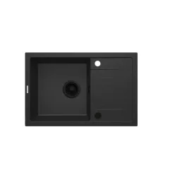   Mosogatótálca, Deante Corio 1 medencés gránit mosogató csepegtetővel, grafit metál ZRC_G113