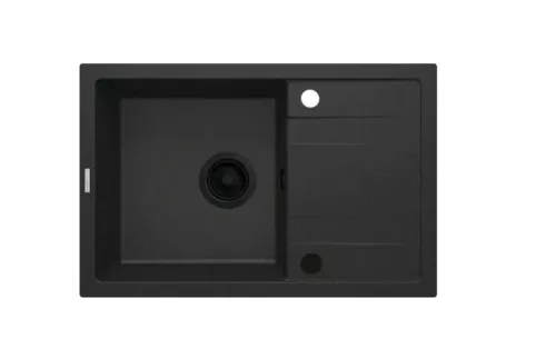 Mosogatótálca, Deante Corio 1 medencés gránit mosogató csepegtetővel, grafit metál ZRC_G113