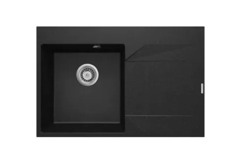 Mosogatótálca, Deante Evora 1 medencés gránit mosogató csepegtetővel, jobbos, grafit ZQJ_211P