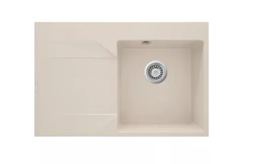 Mosogatótálca, Deante Evora 1 medencés gránit mosogató csepegtetővel, balos, bézs ZQJ_511L