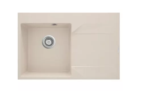 Mosogatótálca, Deante Evora 1 medencés gránit mosogató csepegtetővel, jobb, bézs ZQJ_511P