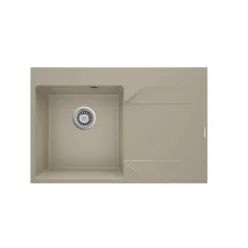   Mosogatótálca, Deante Evora 1 medencés gránit mosogató csepegtetővel, jobbos, homok ZQJ_711P