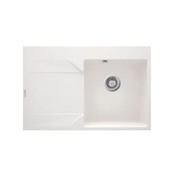   Mosogatótálca, Deante Evora 1 medencés gránit mosogató csepegtetővel, balos, alabástrom ZQJ_A11L