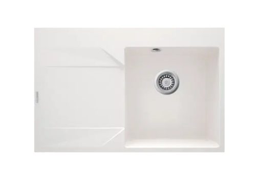 Mosogatótálca, Deante Evora 1 medencés gránit mosogató csepegtetővel, balos, alabástrom ZQJ_A11L
