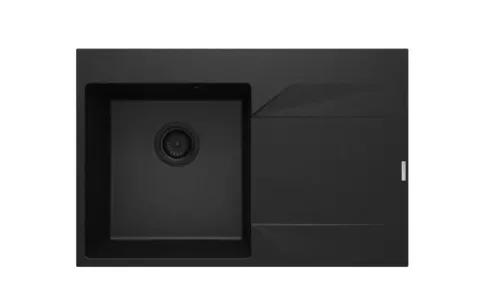 Mosogatótálca, Deante Evora 1 medencés gránit mosogató csepegtetővel,jobbos,grafit metál ZQJ_G11P