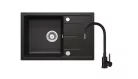 Mosogatótálca, Deante Leda 1 medencés gránit mosogató csapteleppel, grafit ZRDP2113