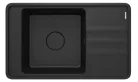 Mosogatótálca, Deante Momi 1 medencés gránit mosogató csepegtetővel, grafit metál ZKM_G11B