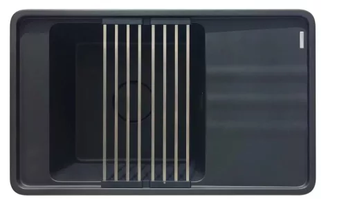 Mosogatótálca, Deante Momi 1 medencés gránit mosogató csepegtetővel, grafit metál ZKM_G11B