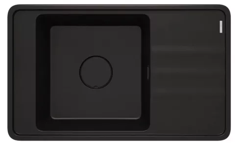Mosogatótálca, Deante Momi 1 medencés gránit mosogató csepegtetővel, fekete ZKM_N11B