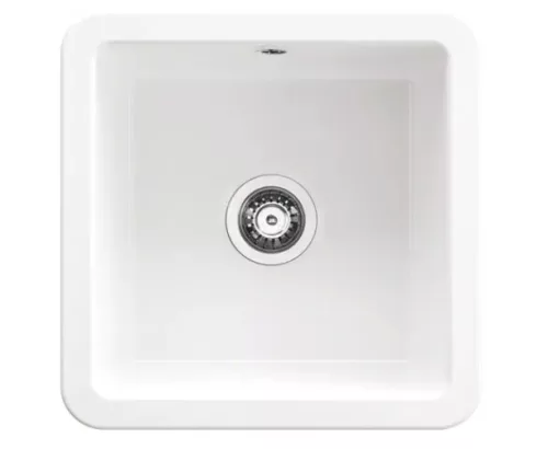 Mosogatótálca, Deante Lumi 1 medencés kerámia mosogató 45,7x45,7 cm, fehér ZCU_610B