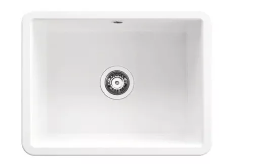 Mosogatótálca, Deante Lumi 1 medencés kerámia mosogató 55,7x43 cm, fehér ZCU_610C