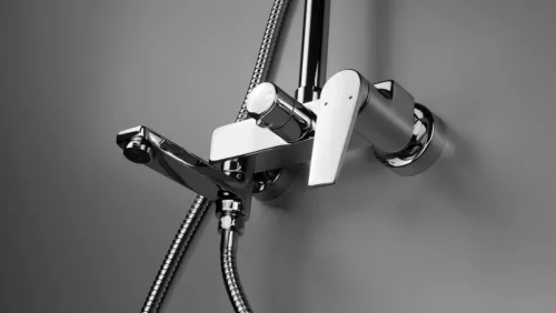 Zuhanyszett, Deante Ivo esőztető fejzuhany keverő csapteleppel, króm NLI_01RK