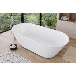   Kád, Aquatrend Alonso szabadonálló akril 170x80, fehér lefolyóval