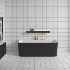 Kád, Wellis Arta kád, 170x80 matt fekete WK00230