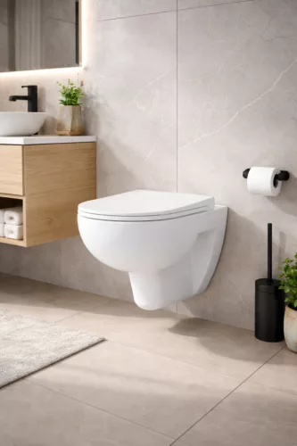 WC, Karag Ria fali rimless wc soft-close ülőkével 1535K