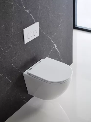 WC, Karag Milos fali rimless wc slim, soft-close ülőkével LT 046E-NR