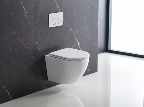 WC, Karag Milos fali rimless wc slim, soft-close ülőkével LT 046E-NR