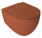 WC, Sapho Isvea Infinity Rimless fali wc 36,5x53 cm, terracotta 10NF02005-2U