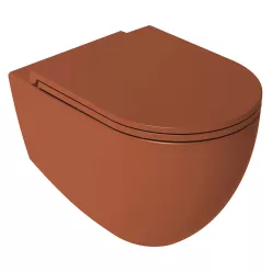   WC, Sapho Isvea Infinity Rimless fali wc 36,5x53 cm, terracotta 10NF02005-2U