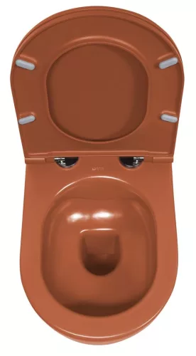 WC, Sapho Isvea Infinity Rimless fali wc 36,5x53 cm, terracotta 10NF02005-2U
