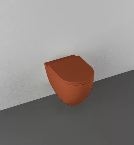 WC, Sapho Isvea Infinity Rimless fali wc 36,5x53 cm, terracotta 10NF02005-2U