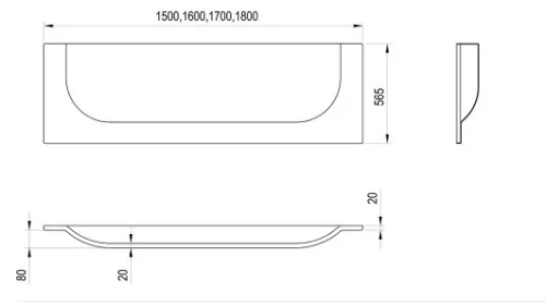 Előlap, Ravak előlap ARC 180 kádhoz CZE5100A00