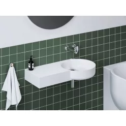   Mosdó, Ravak ARC 83/43 mosdó túlfolyó és csaptelep furat nélkül, balos XJXL1383000