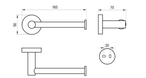 WC papír tartó, Ravak Kona wc papír tartó, matt fehér X07P1319