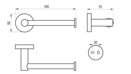 WC papír tartó, Ravak Kona wc papír tartó, rozsdamentes acél X07P1293