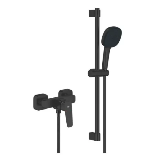 Zuhany csaptelep, Grohe Cubeo sínes zuhanyszettel, matt fekete 1018252430