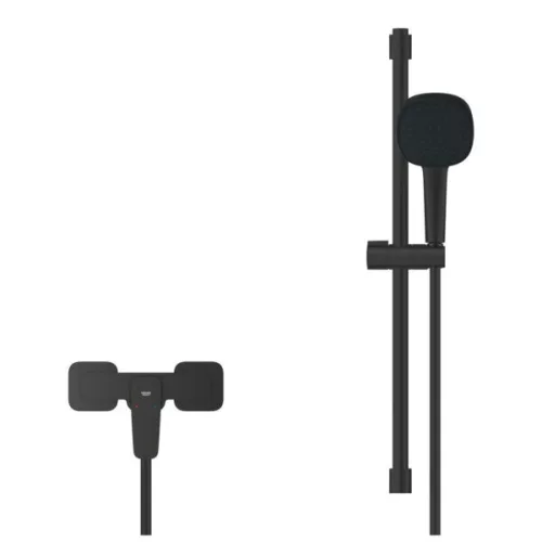 Zuhany csaptelep, Grohe Cubeo sínes zuhanyszettel, matt fekete 1018252430