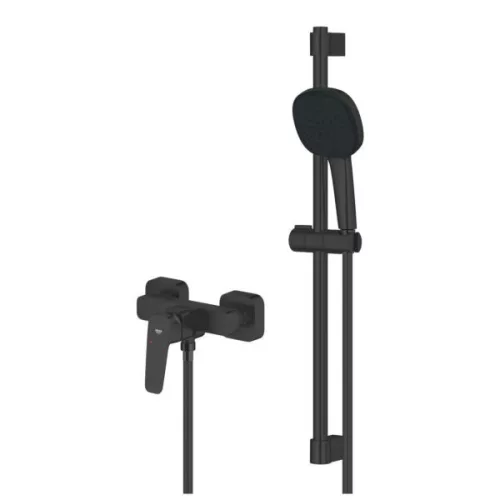 Zuhany csaptelep, Grohe Cubeo sínes zuhanyszettel, matt fekete 1018252430