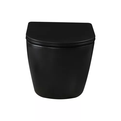 WC, Invena Tavro fali wc soft-close wc tetővel, fekete CE-71-005-Y