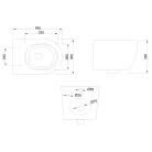WC, Invena Tavro fali wc soft-close wc tetővel, fekete CE-71-005-Y