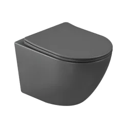   WC, Invena Tavro fali wc soft-close wc tetővel, szürke CE-71-007-Y
