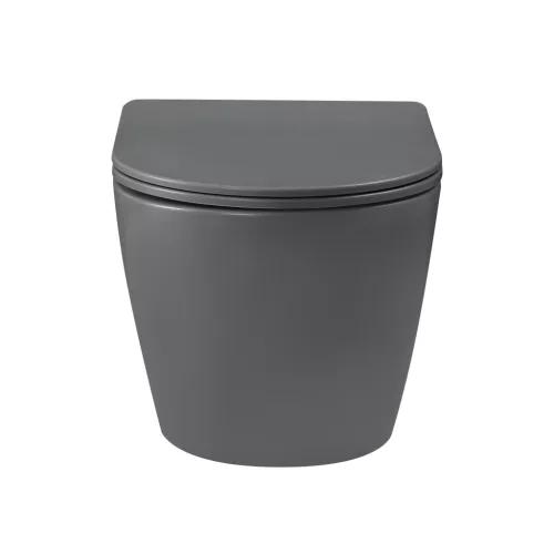 WC, Invena Tavro fali wc soft-close wc tetővel, szürke CE-71-007-Y