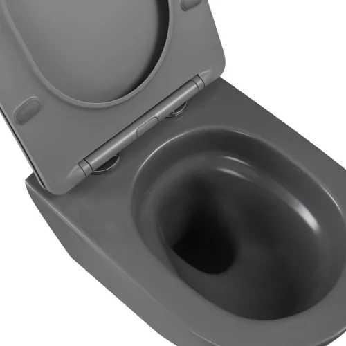 WC, Invena Tavro fali wc soft-close wc tetővel, szürke CE-71-007-Y
