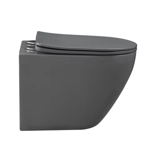 WC, Invena Tavro fali wc soft-close wc tetővel, szürke CE-71-007-Y