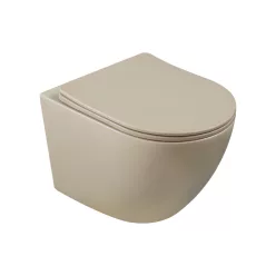   WC, Invena Tavro fali wc soft-close wc tetővel, cappuccino CE-71-008-Y