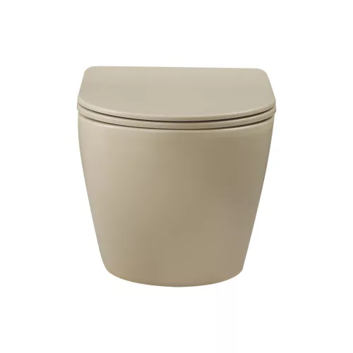WC, Invena Tavro fali wc soft-close wc tetővel, cappuccino CE-71-008-Y