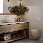 WC, Invena Tavro fali wc soft-close wc tetővel, cappuccino CE-71-008-Y