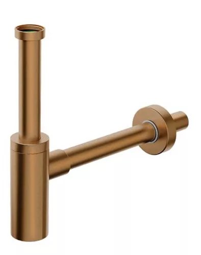 Mosdó szifon, Sapho Bonomini Inoxmater mosdó szifon, inox/matt réz 0581RG32K6