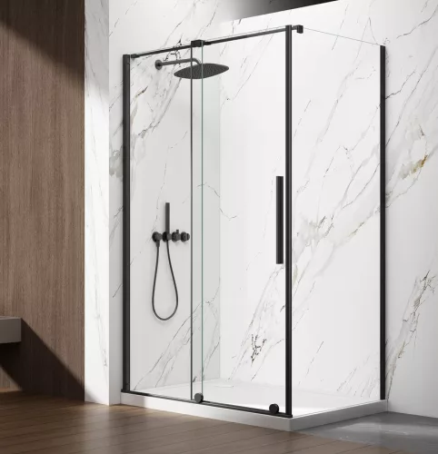 Zuhanykabin, Sapho Gelco Spirit Black zuhanykabin, 140x80 cm, fekete GI1014BGI3580B
