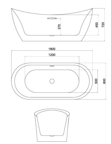 Kád, Duse S104 szabadonálló kád 180x80