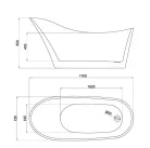 Kád, Duse S112 szabadonálló kád 170x72