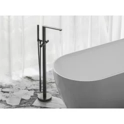   Kádtöltő csaptelep, Ravak Chrome II padlón álló kádtöltő csaptelep, szálcsiszolt grafit X070667
