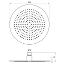 Trópusi zuhany, Ravak esőztető zuhanyfej, 250 mm, 980.60CH, champagne X07P1656